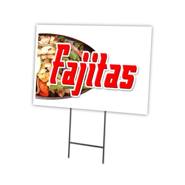 Signmission Fajitas Yard Sign & Stake outdoor plastic coroplast window, C-1824-DS-Fajitas C-1824-DS-Fajitas - main